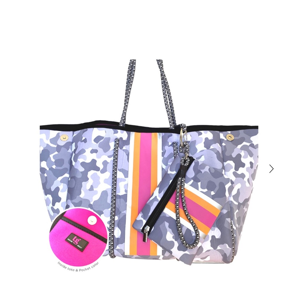 OLIVIA large neoprene tote bag new